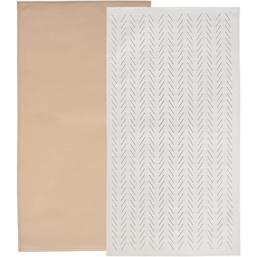 Owlowla Baby Diaper Changing Pad Portable Changing Mat Travel Changing Pad Liner for Baby and Small Toddler(Beige&Herringbone)