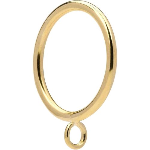 Metal Curtain Rings with Eyelet 1.49” Inner Diameter,Fits Up to 1 1/4-Inch Rod (Gold,60Pcs) (Gold, 60)
