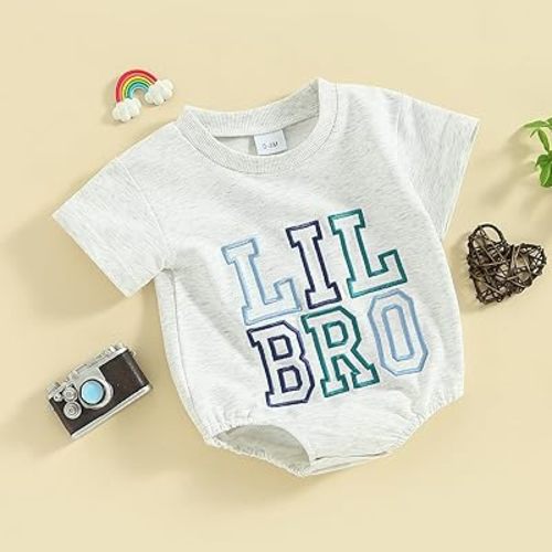 Amazon.com: Cevoerf Infant Baby Boy Summer Clothes Big Brother Little Brother Matching Outfit Little Brother Newborn Outfit: Clothing, Shoes & Jewelry