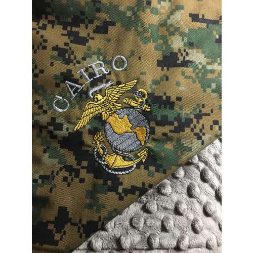 Military Inspired Baby Blankets, Marines, Navy, Army, Coast Guard
