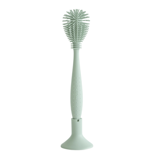 mushie Baby Bottle Brush | Soft Silicone with Suction Base (Natural)