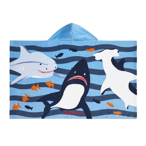 Shark Bite Kid Beach Hooded Towel UPF 50+
