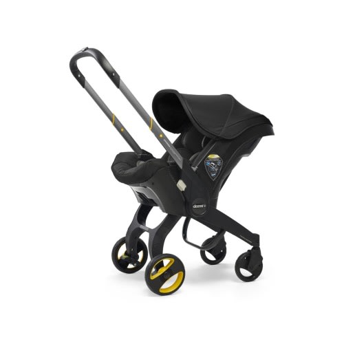 Doona Convertible Infant Car Seat/Compact Stroller System with Base, Black/Night