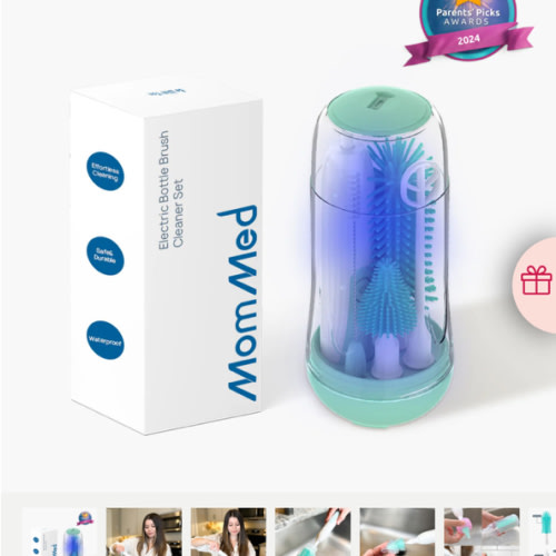 Electric Bottle Cleaner & Electric Bottle Brush Set
