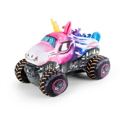 Monster Jam Sparkle Smash Pillow Buddy, Kids, Polyester Velour, Pink, Feld Entertainment