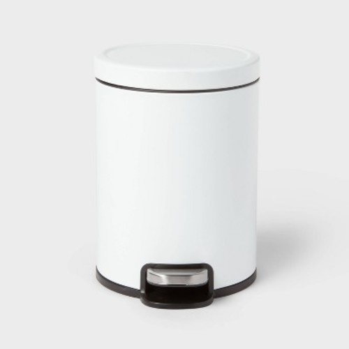 5L Round Step Trash Can - Brightroom™, Color: White