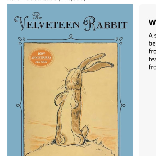 The Velveteen Rabbit: 100th Anniversary Edition: Matthew Kelly, William Nicholson, Margery Williams: 9781635822458: Amazon.com: Books
