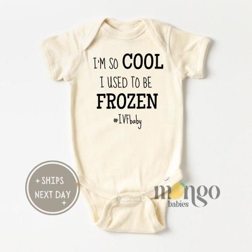 IVF Baby Onesies® Brand I'm so Cool I used to be frozen Love Science IVF Baby Pregnancy Announcement Reveal Cute Baby Shower Gift Newborn