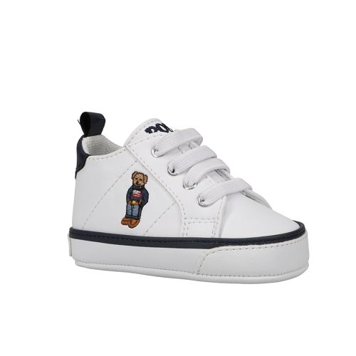 Polo Ralph Lauren Unisex-Baby Quilton Bear Gore Hi (Infant/Toddler) Crib Shoe