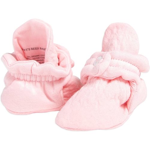 Burt's Bees Baby Booties, Organic Cotton Adjustable Infant Sock