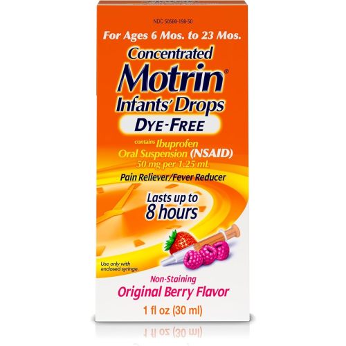 Motrin Infants Concentrated Liquid Medicine Drops with Ibuprofen, Berry, 1 fl. oz