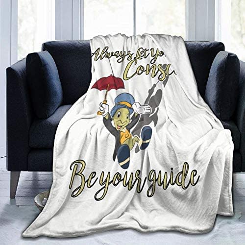 WABAODAN Jiminy Cricket Ultra-Soft Micro Fleece Blanket 80" X60