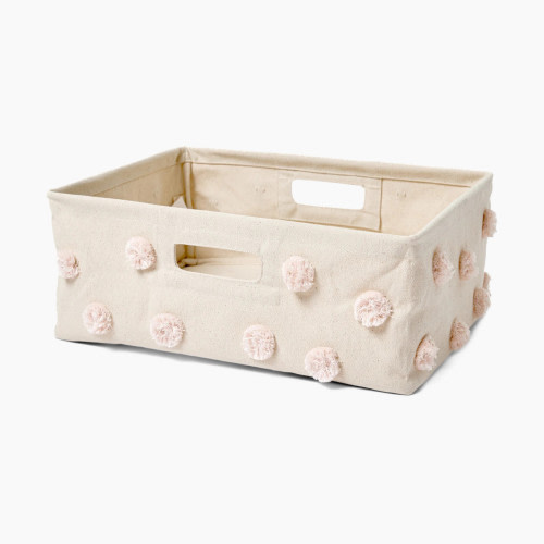 Pehr Pom Pom Hide Away Basket - Blush, Small