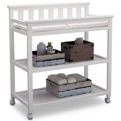 Delta Children Adley Changing Table with Casters - Gray