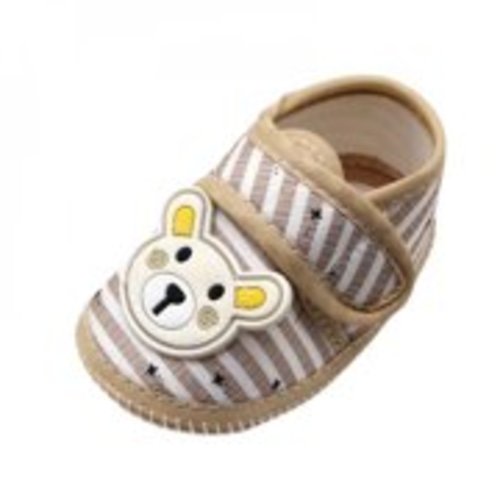 Promotion! child Cartoon Cotton Shoes Bear Pattern Stripes Casual Sneakers Newborn Soft Sole Toddler Shoes