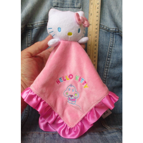 Hello Kitty 2012 Sanrio Soft Plush Pink Baby Security Blanket THK12