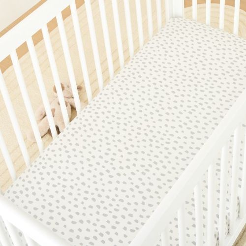 Brushstroke Dot Crib Fitted Sheet