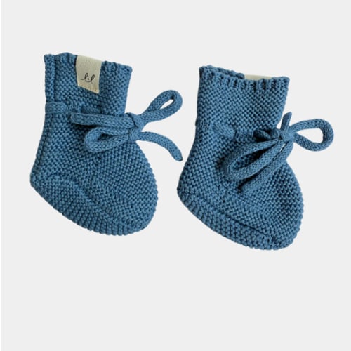 Sock Booties - Denim Blue