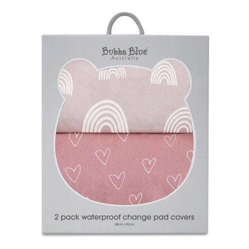 2PK Bubba Blue 48x82cm Nordic Waterproof Change Mat Cover Baby 0-12m Berry/Rose