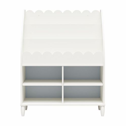 Little Seeds Cloud Kids Bookshelf With Toy Storage Organizer, White