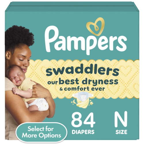 Free Shipping! Pampers Baby Diapers Size Newborn 84 Count with Leak Protection and Moisture Control