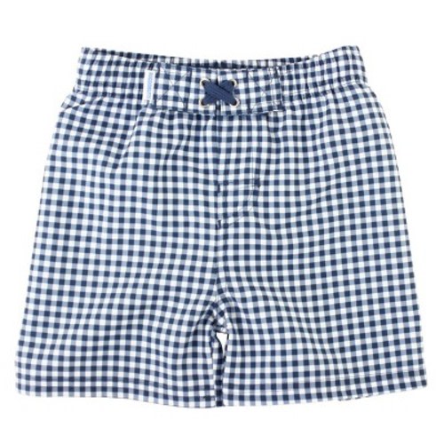 RuggedButts Baby Boys Gingham Swim Trunks, Size: 3-6 months