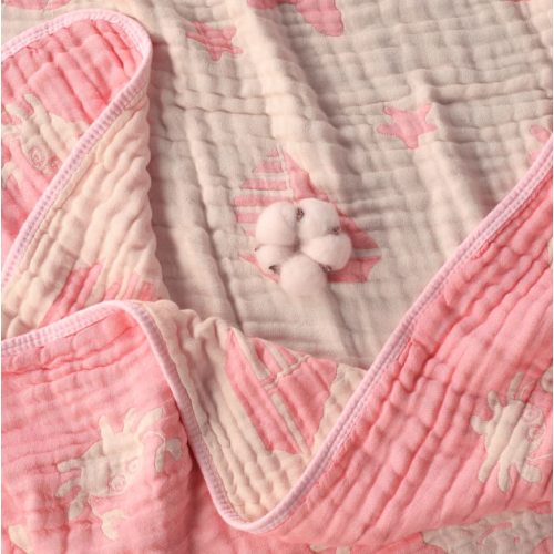 HardNok Ultra Soft Muslin Baby Blanket, Made of Viscose from Bamboo and Muslin from Cotton, A Versatile Swaddle and Bed Blanket for Babies, Toddlers, Boys, and Girls (1 Pack).