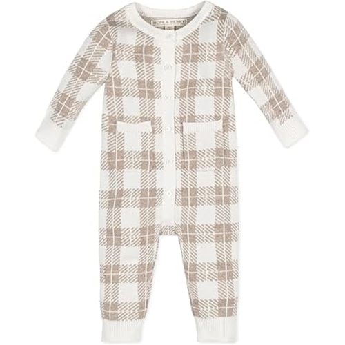 Hope & Henry Layette Baby Cable Knit Sweater Romper