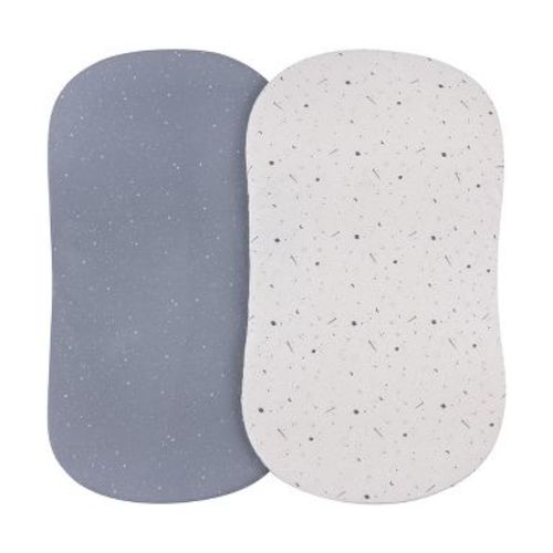 Ely's & Co. Baby Fitted Bassinet Sheet 100% Combed Jersey Cotton for Baby Boy 2 Pack