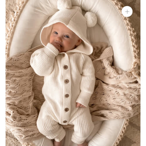 Little B's Classic Hoodie Jumpsuit - Milk