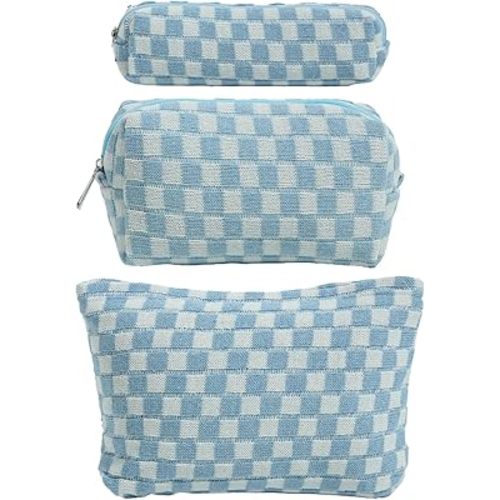 LYDZTION Makeup Bag Cosmetic Bag for Women,1Pcs Large Capacity Makeup Bags and 1Pcs Pencil Case Makeup Brushes Storage Bag Travel Toiletry Bag Organizer