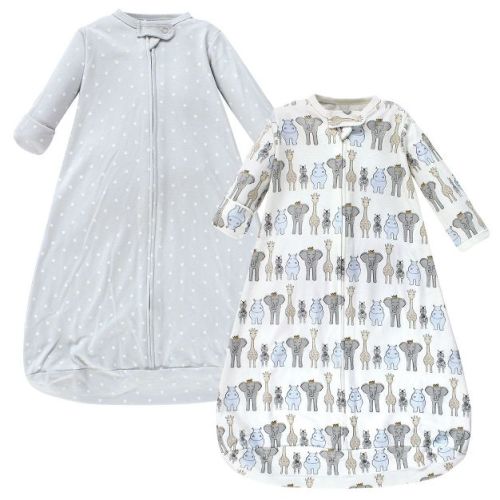 Hudson Baby Infant Boy Cotton Long-Sleeve Wearable Sleeping Bag, Sack, Blanket, Royal Safari