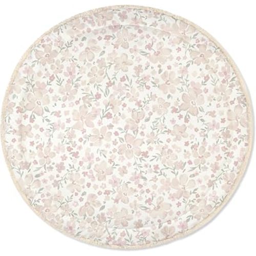 GOTS Certified Organic Cotton Play Mat (Round 48", Blossom)