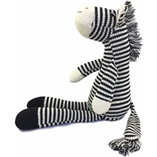 Ice King Bear Zebra Stuffed Animal Soft Plush Toy 10 Inches (Hand Knitted)