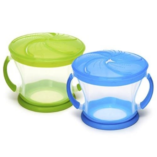 Munchkin 2 Piece Snack Catcher, Blue/Green