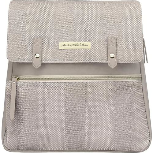 Petunia Pickle Bottom Meta Backpack, Sand Cable Stitch, Unisex, Laptop Backpack, Stylish, Spacious, and Comfortable for On the Go Moms and Dads