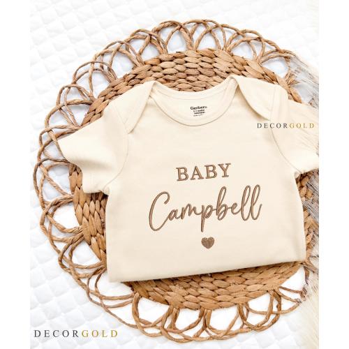 Embroidered Custom Name Onesie® Personalized Baby Pregnancy Announcement Onesies®, Custom Baby Name Onesie® Custom Baby Bodysuit