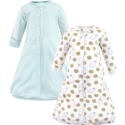 Hudson Baby Unisex BabyCotton Long-Sleeve Wearable Sleeping Bag, Sack, Blanket