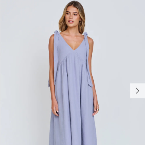 Mallorca Babydoll Midi Dress - Violet Blue – Apero Label