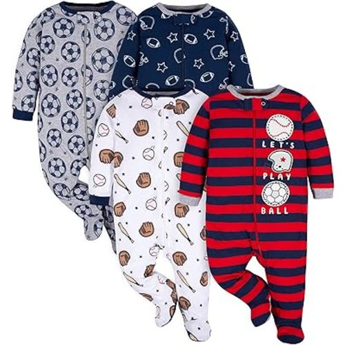 Gerber Baby Boys 4 Pack Sleep 'N Play Footie