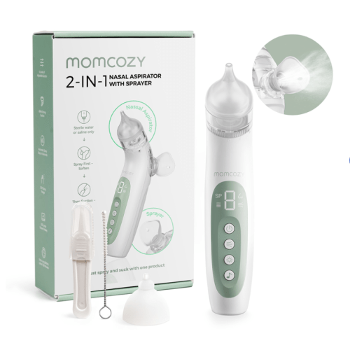 Momcozy Nasal Aspirator, 2-in-1 with Nasal Spray for Baby