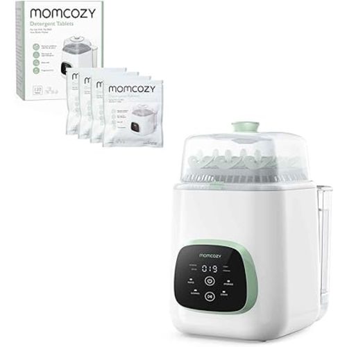 Momcozy KleanPal Pro Baby Bottle Washer & Momcozy Official Washing Block for Momcozy KleanPal Pro Baby Bottle Washer, 120 Tablets