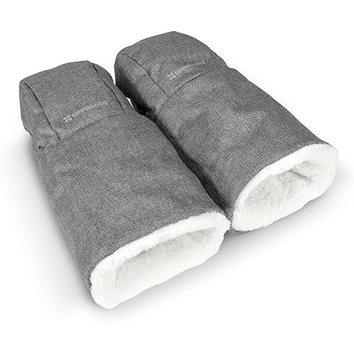 UPPAbaby CozyHandmuff/Easily Attaches to Stroller Handlebars/Ultra-Plush, Weather-Proof Hand Protection/Jordan/Greyson (Charcoal Mélange)