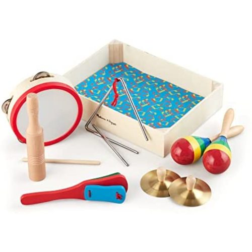 Melissa & Doug Band-in-a-Box Clap! Clang! Tap! - 10-Piece Musical Instrument Set