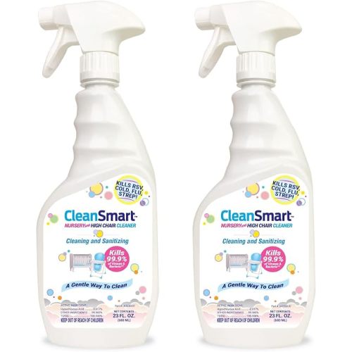 CleanSmart Nursery & High Chair Cleaner, Hypochlorous Acid, 23 oz (2 pack)