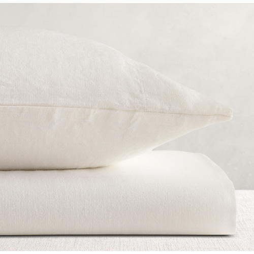 Washed Organic Linen Round Crib Fitted Sheet | RH Baby & Child