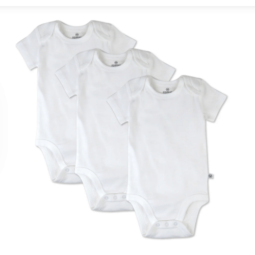 3-Pack Organic Cotton Short Sleeve Bodysuits | 0-3M