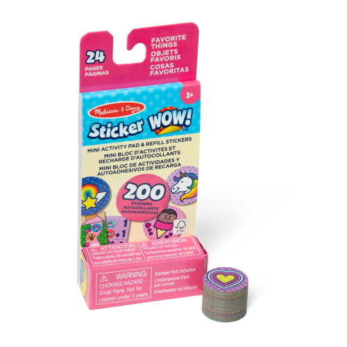 Melissa & Doug Sticker WOW!™ Mini Activity Pad and 200+ Refill Stickers for Stamper – Favorite Things