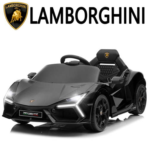UBesGoo 12V Ride on Car, Licensed Lamborghini Revuelto, Remote Control, Bluetooth, Black