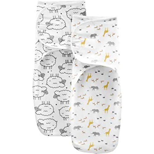 Simple Joys by Carter's Unisex Babies' Cotton Swaddle Blankets, Multipacks